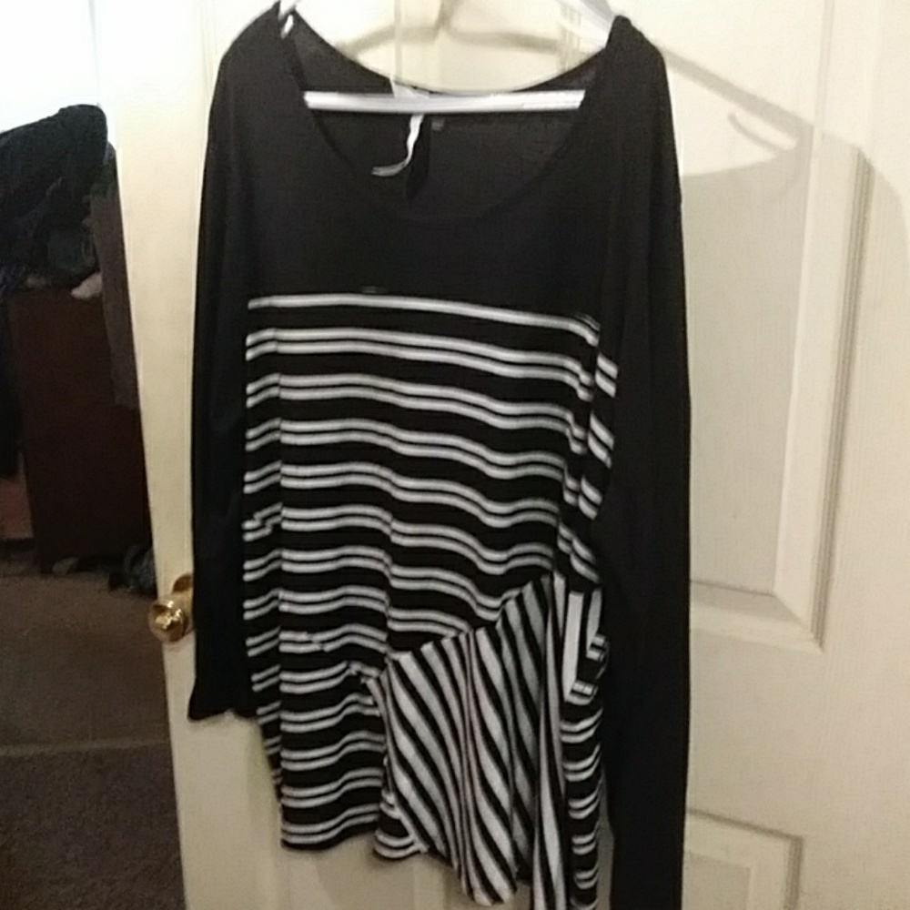 Black striped tunic  -worn a few times